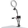 Lampa pierścieniowa LED 20 cm z 4 uchwytami z klipsem [12190000184]